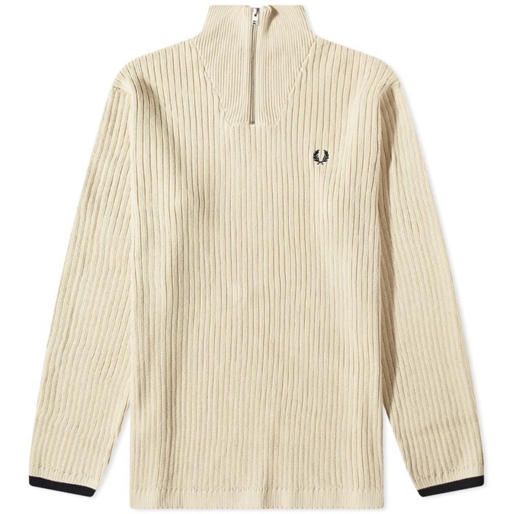 NWT FRED PERRY TEXTURED FUNNEL NECK JUMPER BR1
Color: Oatmeal
Size: XL
